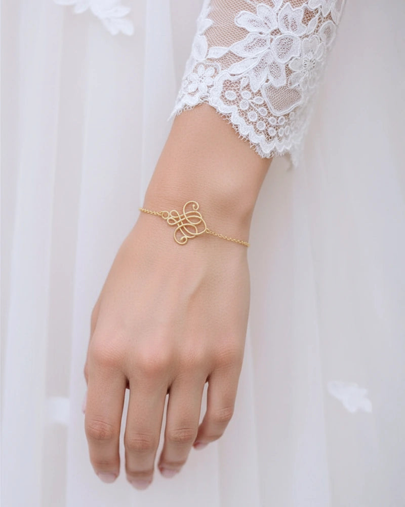 Bracelet pour mariée style médiéval - Romantique mariage bretagne 