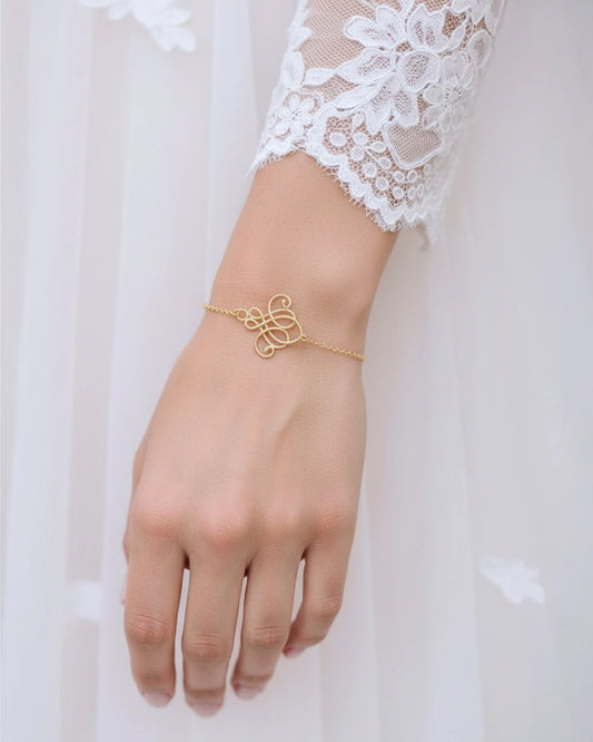 Bracelet pour mariée style médiéval - Romantique mariage bretagne 