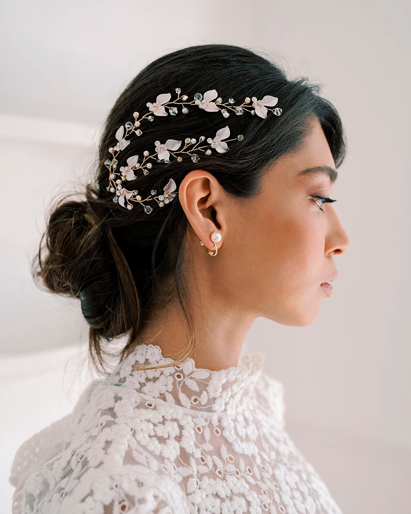 Aya –  Clips d’Oreilles Perles Mariage