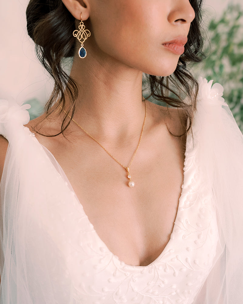 Nila boucles d'oreilles mariée style celte