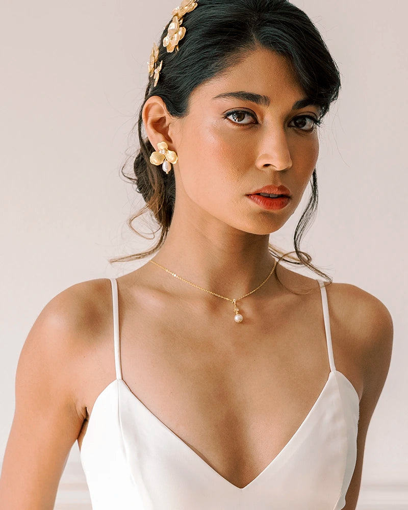 Collier perle et strass  Manohé – création française Atelier Sarah Aime

