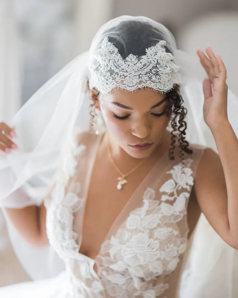Collier mariée  Orchidée Synthia- Atelier Sarah Aime 