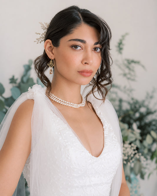 Apolline -  collier 3 rangs perles - Bijoux mariage 