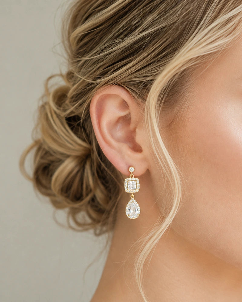 Colline – Boucles d’Oreilles Mariée strass