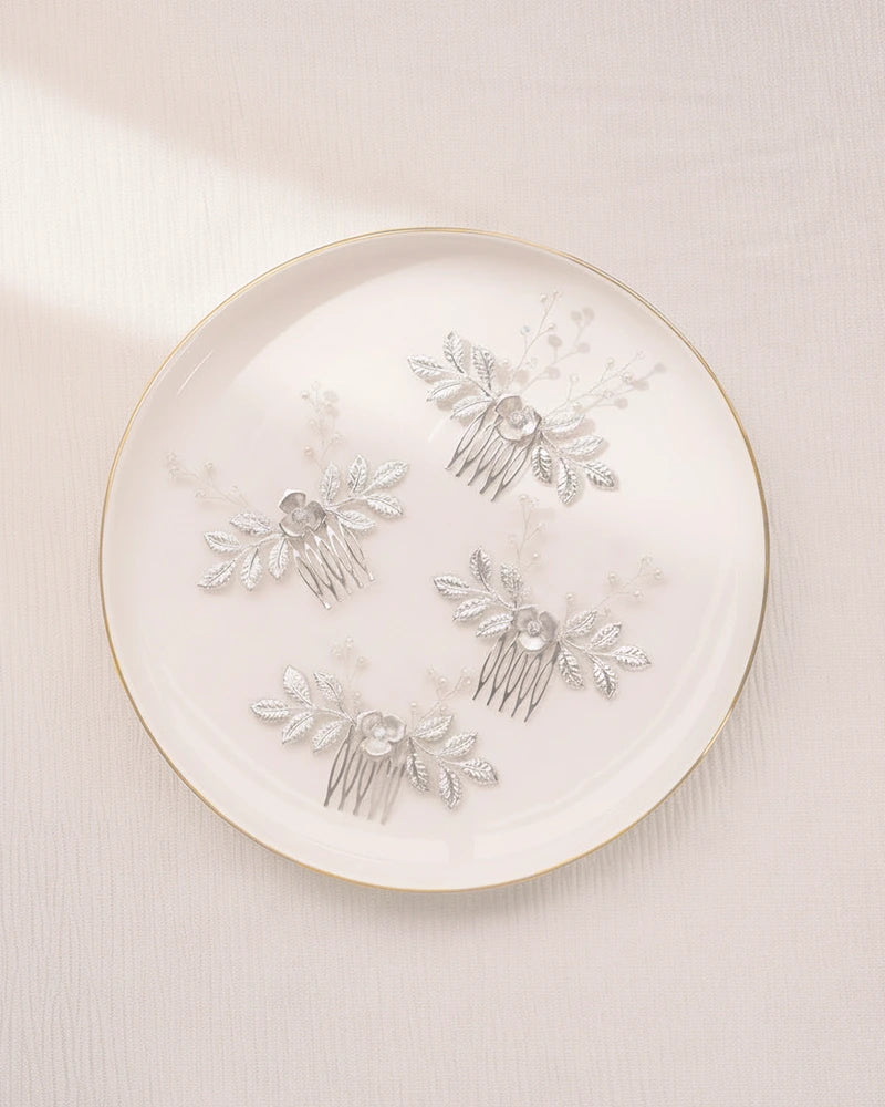 Peigne de mariée – modèle Juline, création française Atelier Sarah Aime