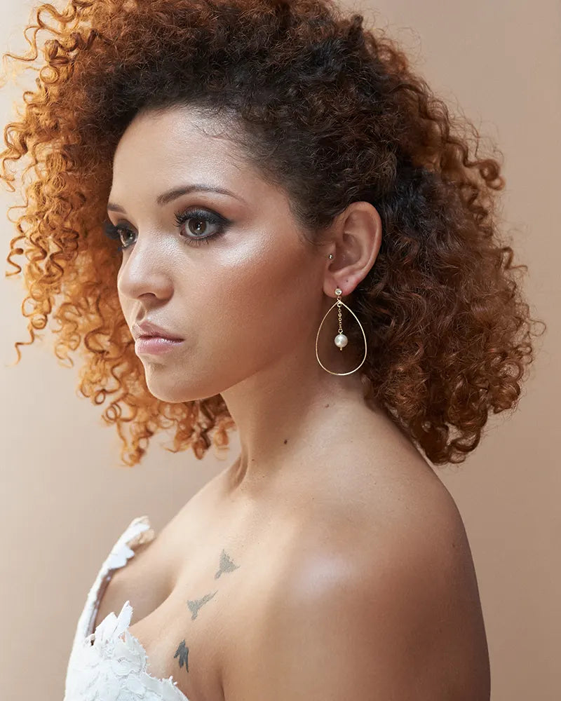 Boucles d'oreilles perles Kris - Atelier Sarah Aime - Bijoux Mariage 