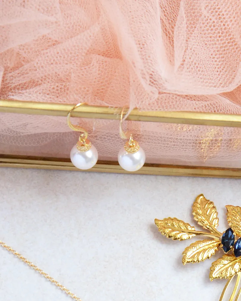 Boucles d’oreilles mariée Manoha– création française Atelier Sarah Aime
