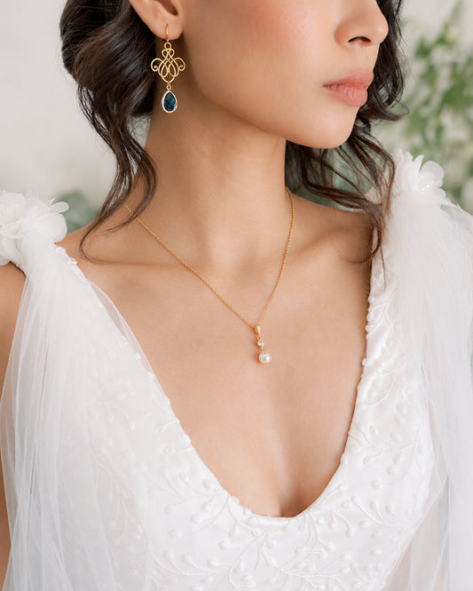 Collier perle et strass Manohé – création française Atelier Sarah Aime
