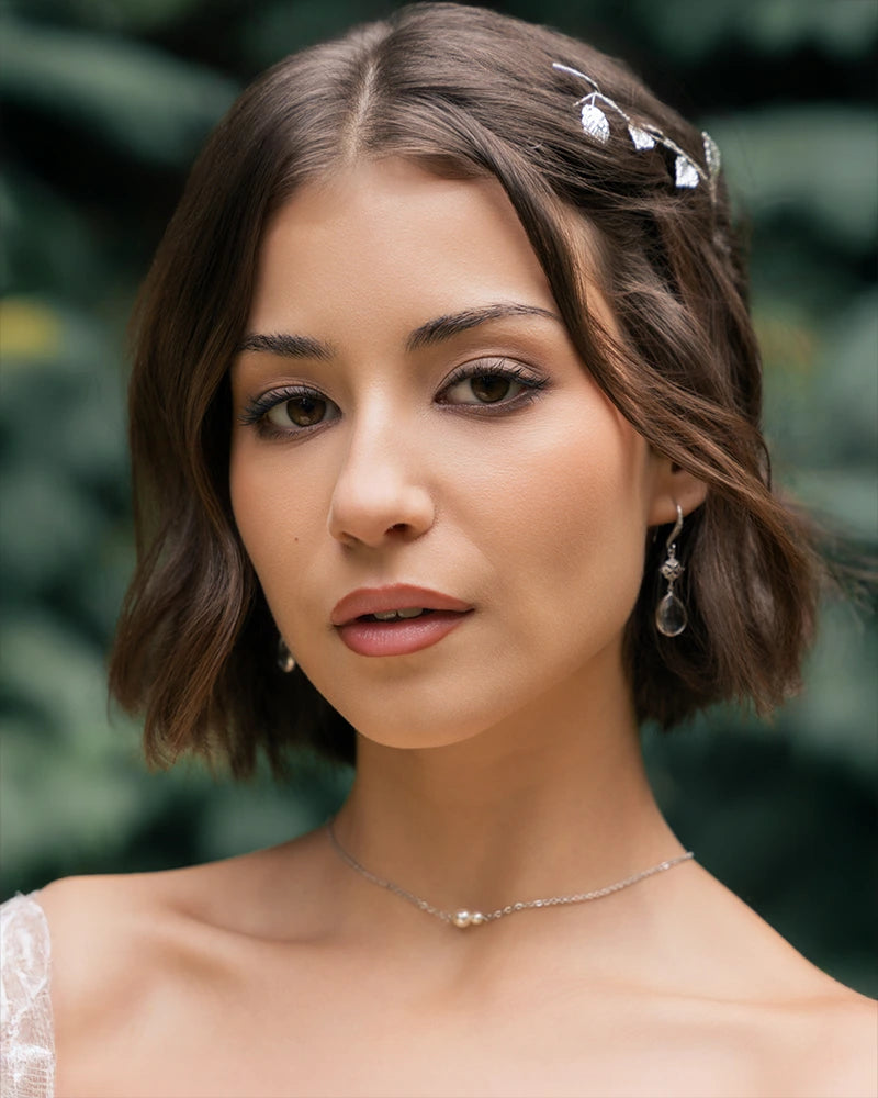 collier mariée Sophia Argenté