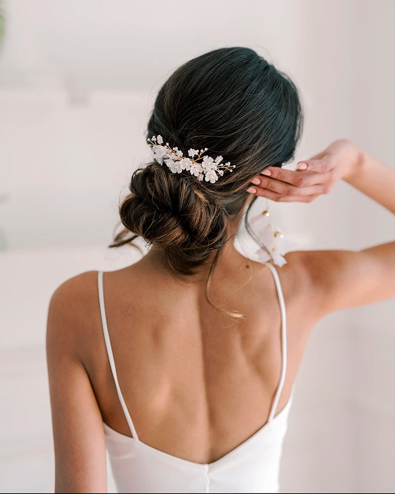 Peigne mariée - bohème romantique  - Atelier Sarah Aime 