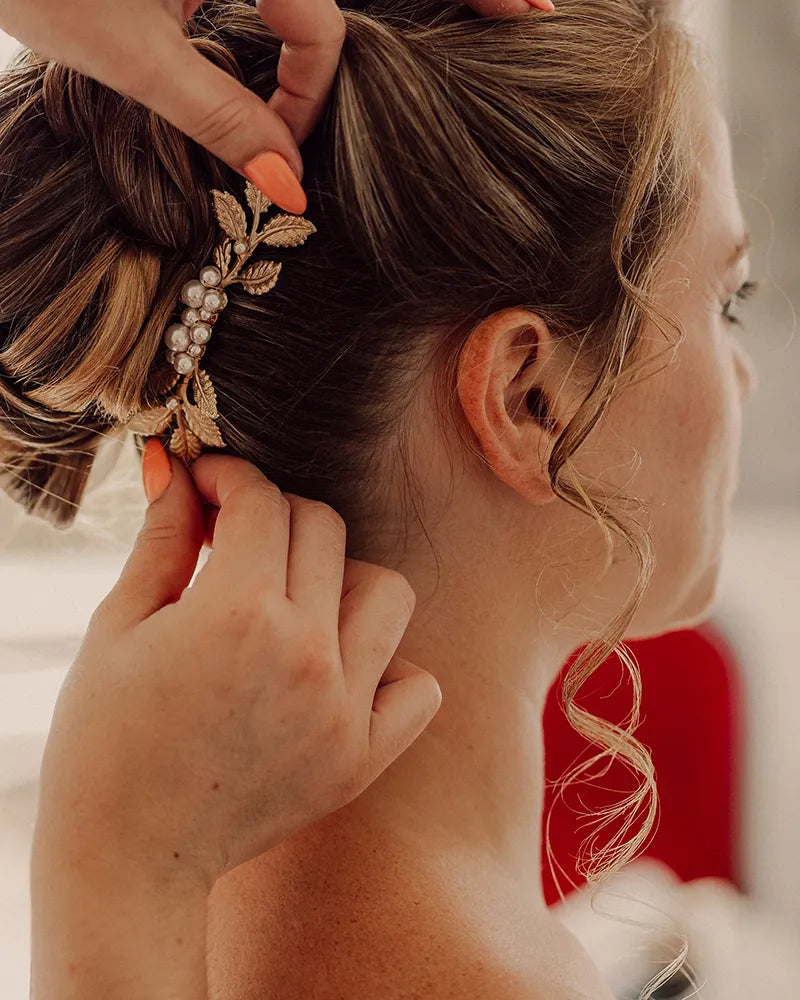 Peigne mariée Perles romantique 