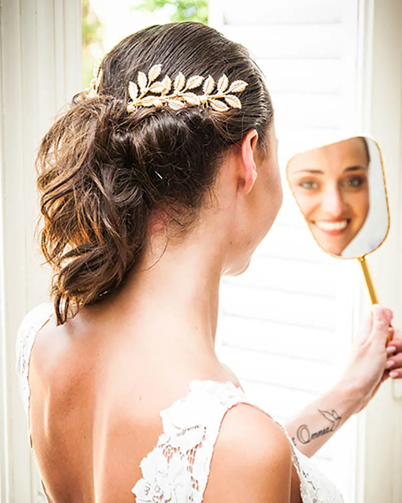 Peignes de mariée – modèle Marion x2, création française Atelier Sarah Aime