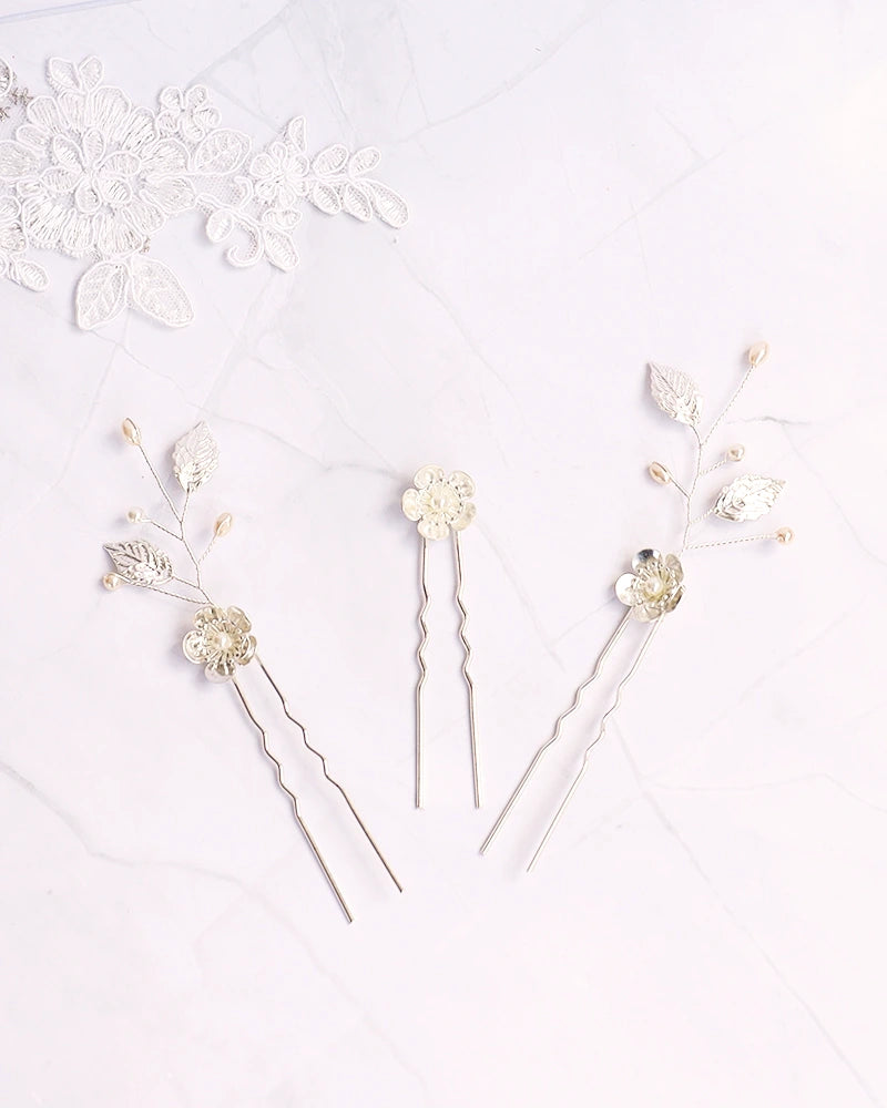 Pics à chignon mariée - Sakura - Atelier Sarah Aime 