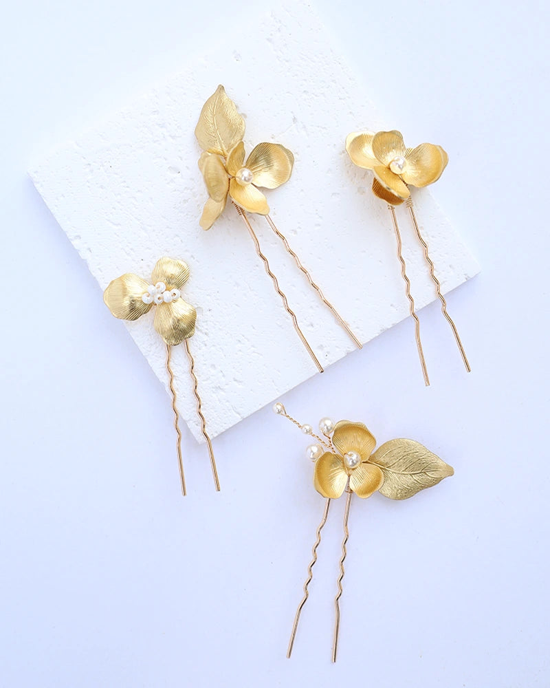 Céleste – Pinces à chignon de mariée florales