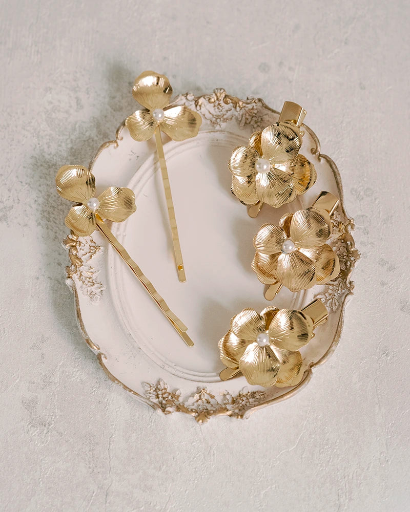 Rosalie – Pinces à cheveux mariage fleurs délicates