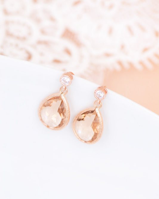 Boucles d’oreilles mariée Anaïs – création française Atelier Sarah Aime