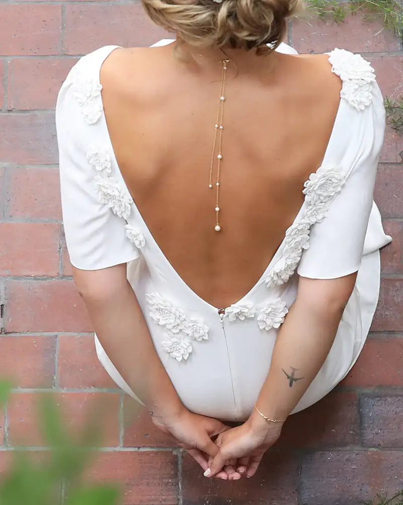 Bijou de dos perles - Joyce -Atelier Sarah Aime