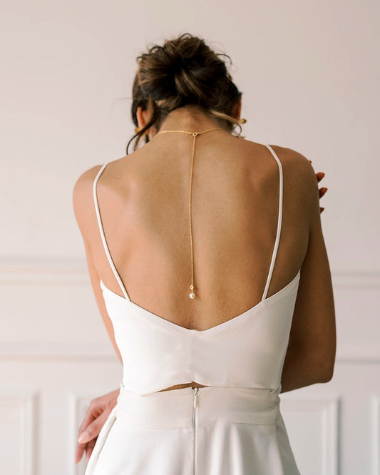 Manohé – Bijou de Dos Mariée Perles