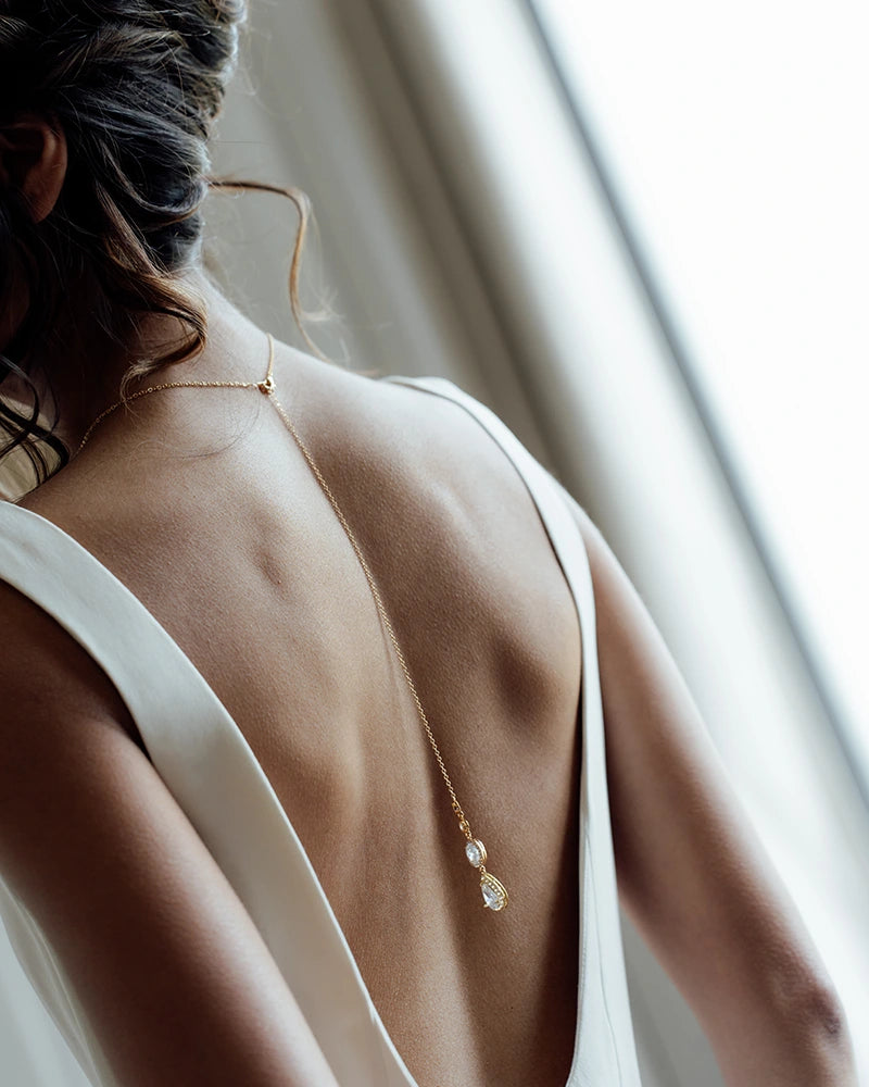 Bijou de dos strass Morgane, idéal coller de dos.