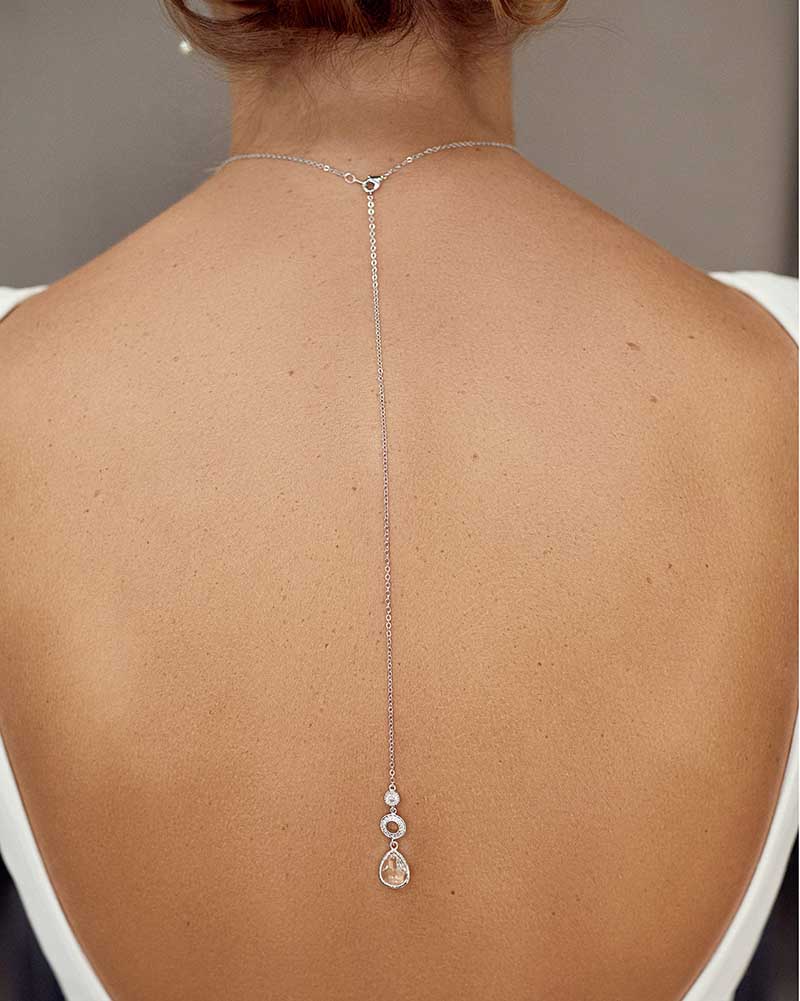 Bijou de dos  robe de mariée helia goutte - Atelier Sarah Aime 