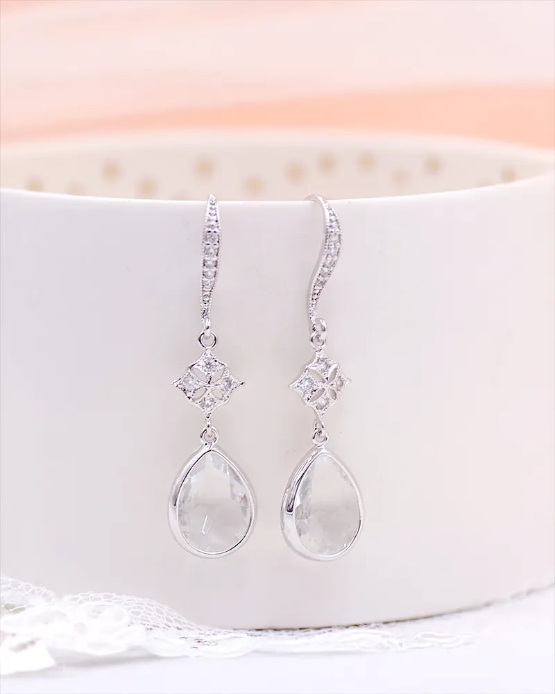 Boucles d’oreilles mariée Loubna – création française Atelier Sarah Aime