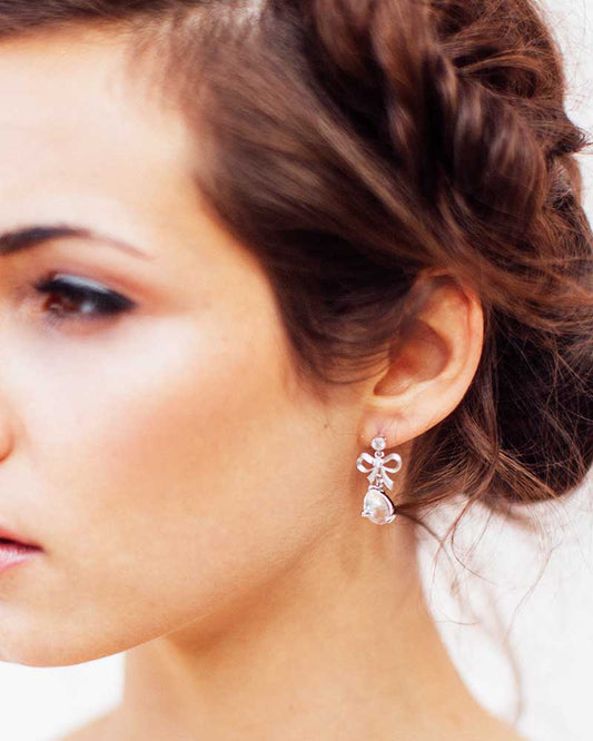 Nella – Boucles d’Oreilles Mariée Cristal