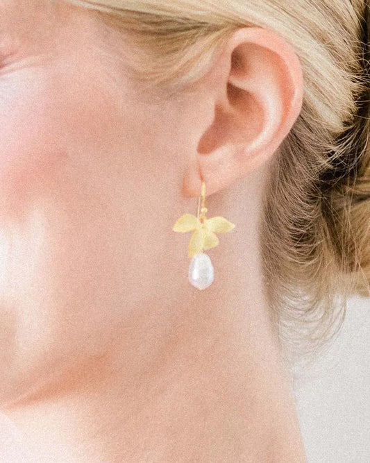 Boucles d’oreilles mariage perle Synthia – bijou raffiné pour mariée