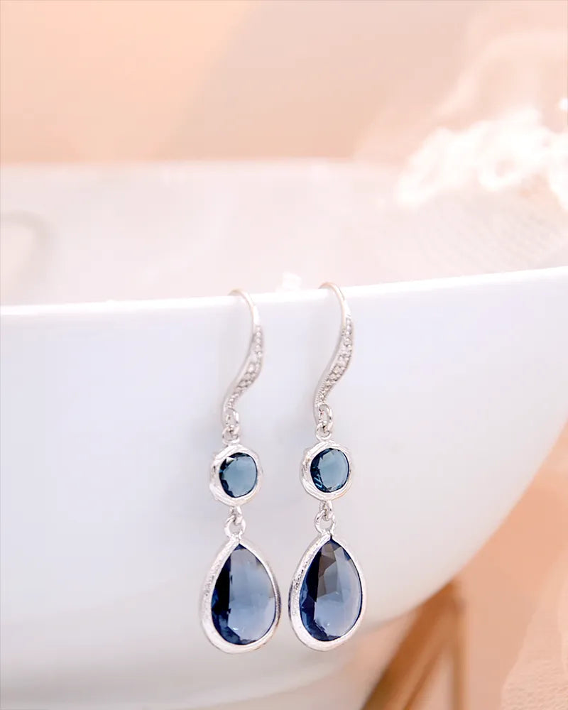 Boucles d’oreilles mariage  Jade – création française Atelier Sarah Aime  