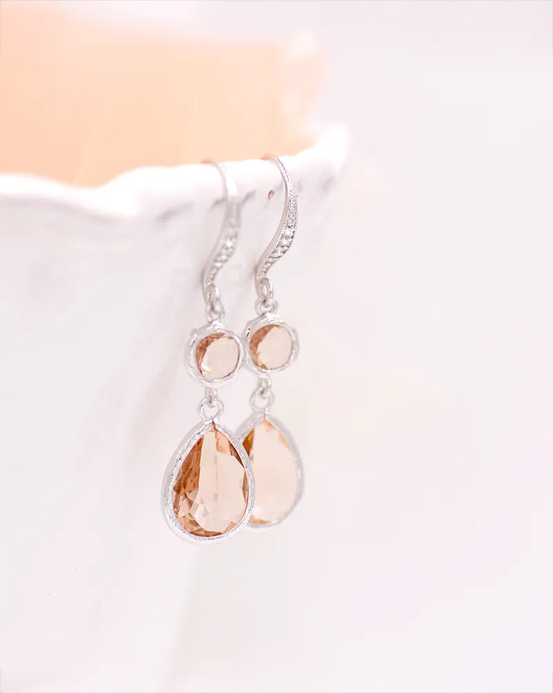 Boucles d’oreilles mariage  Jade – création française Atelier Sarah Aime  
