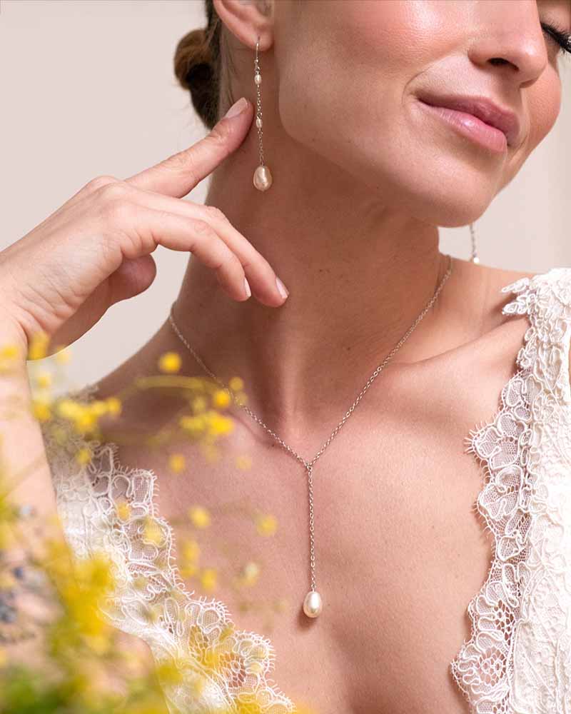 Boucles d’oreilles mariage perle  – bijou raffiné pour mariée
