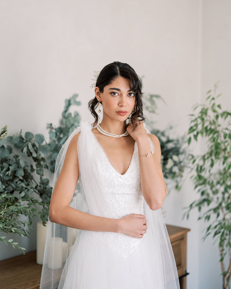 Apolline -  collier 3 rangs perles - Bijoux mariage 