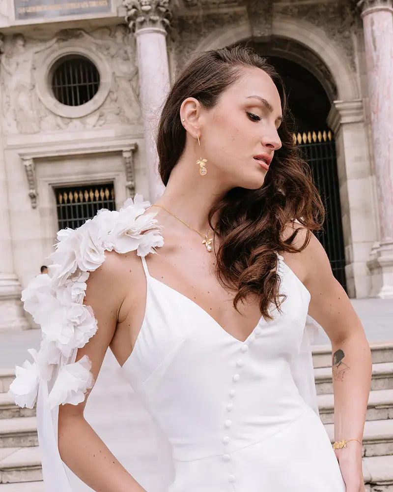 Boucles d'oreilles mariée Riad - Atelier Sarah Aime 