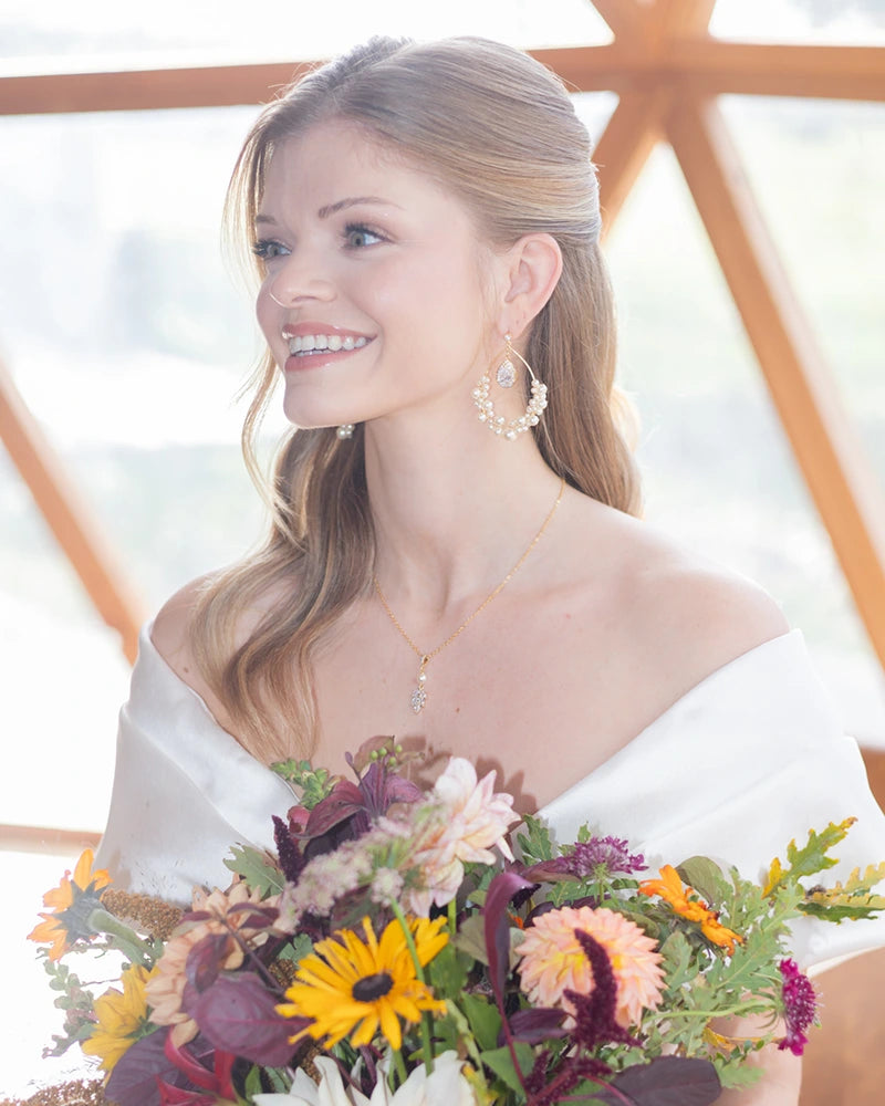 Collier mariée épie de blé Perle Emilie - Atelier Sarah Aime