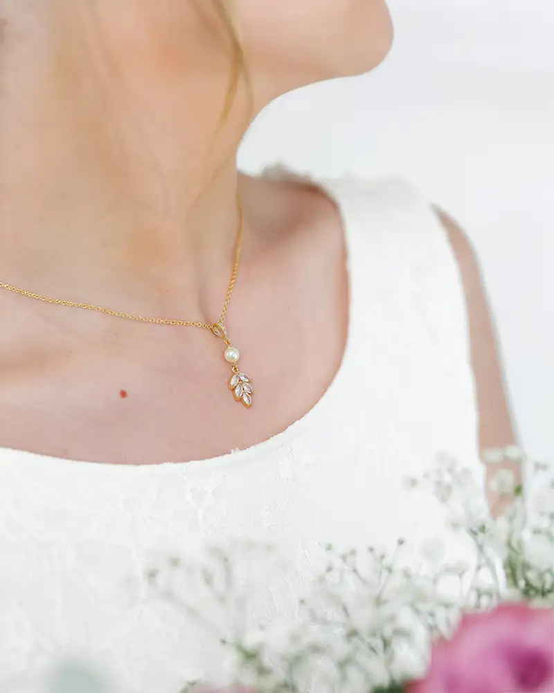 Collier mariée Perle Emilie - Atelier Sarah Aime