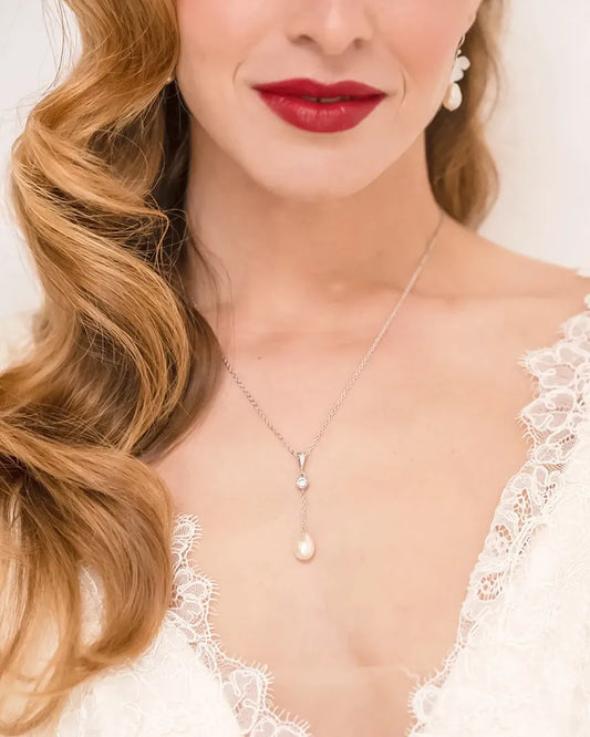 Collier de mariée Paola – création française Atelier Sarah Aime

