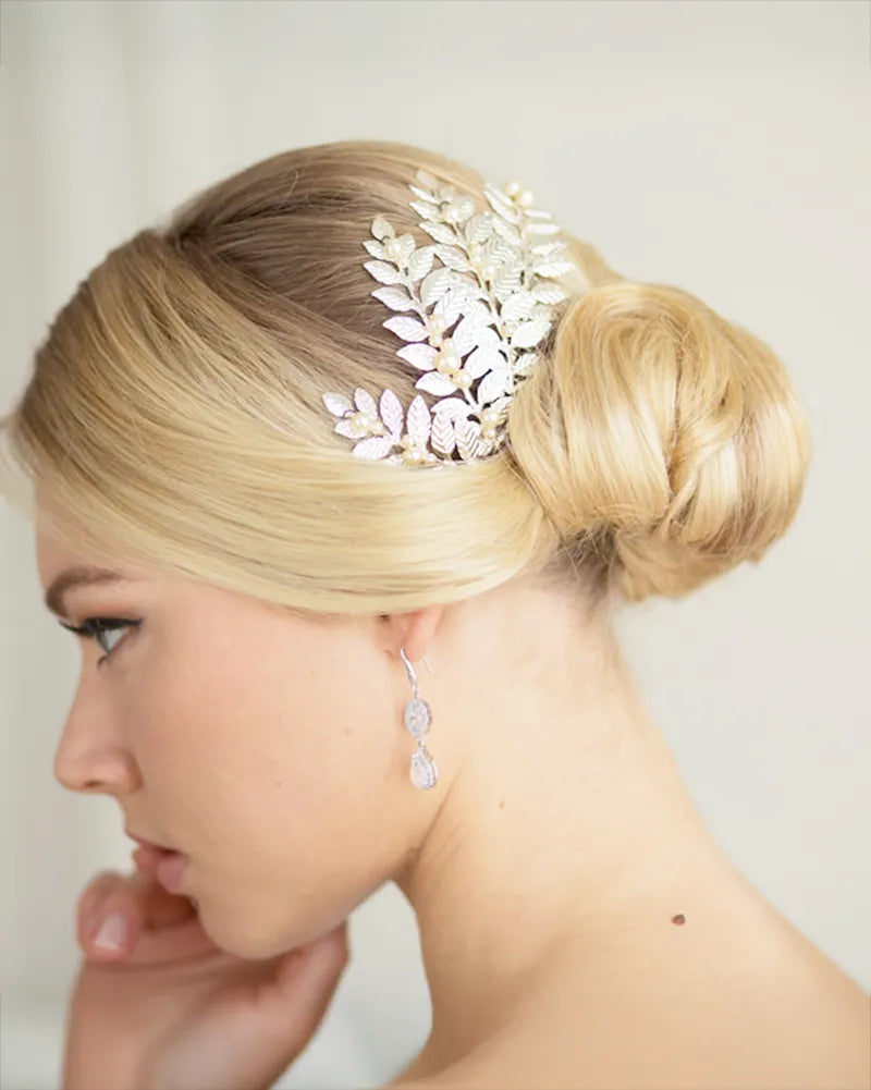 Peigne de mariée – modèle Héléna, création française Atelier Sarah Aime