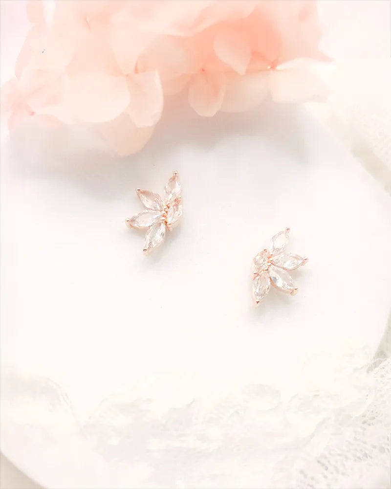 Boucles d’oreilles mariée Helene– création française Atelier Sarah Aime
