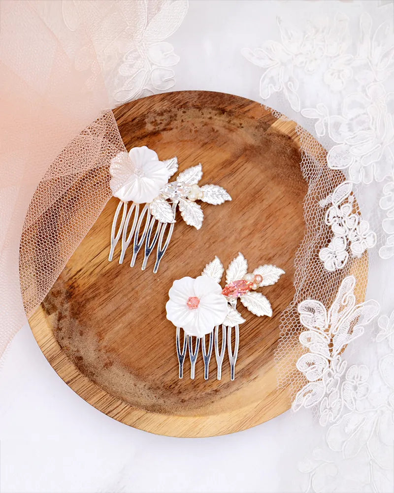 Peigne de mariée – modèle Inoé, création française Atelier Sarah Aime