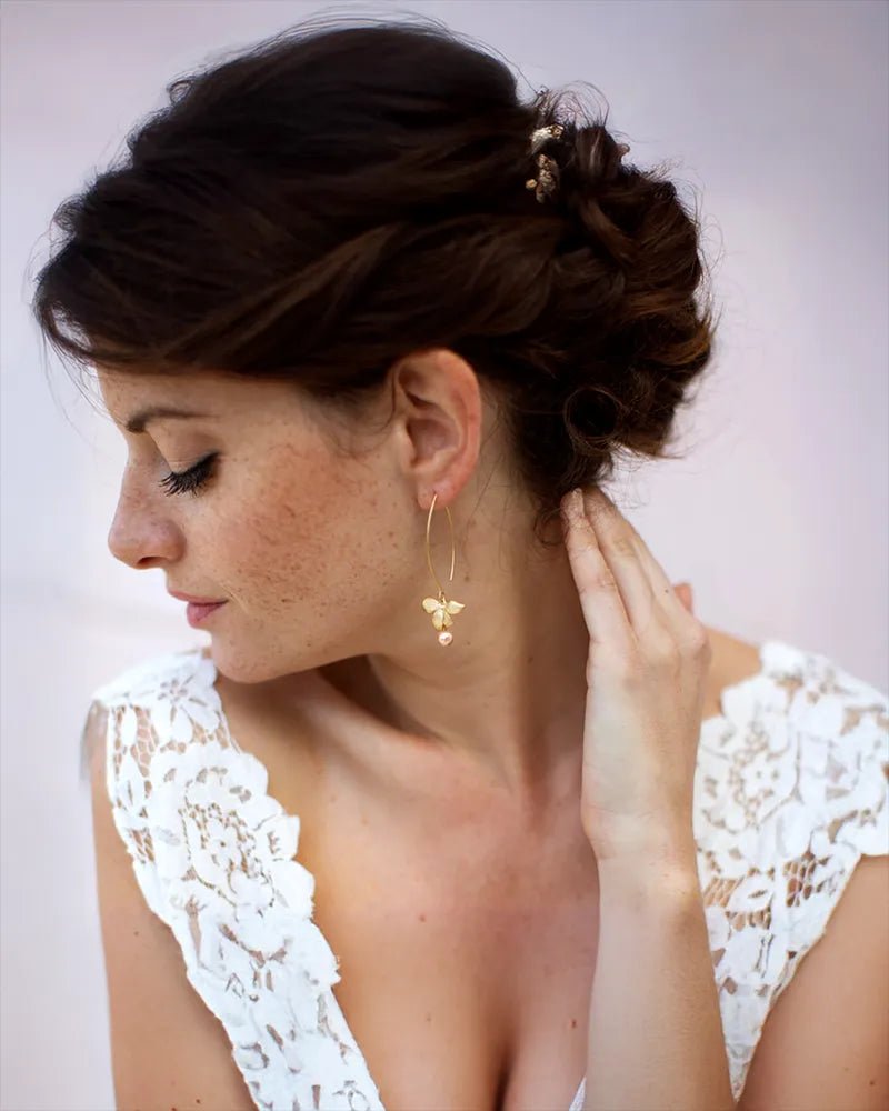 Boucles d’oreilles mariage perle – bijou raffiné pour mariée
