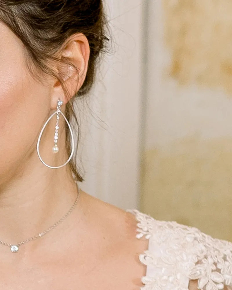 Boucles d'oreilles perles Kris - Atelier Sarah Aime - Bijoux Mariage 