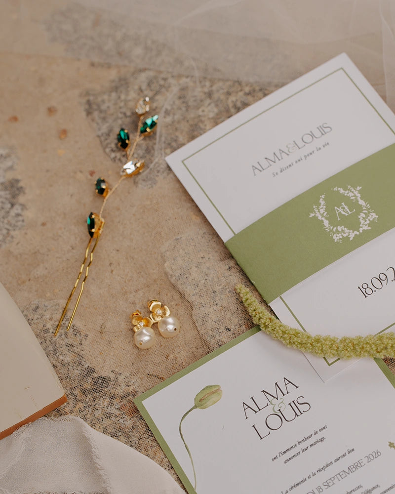 Boucles d’oreilles mariage perles  – bijou raffiné pour mariée