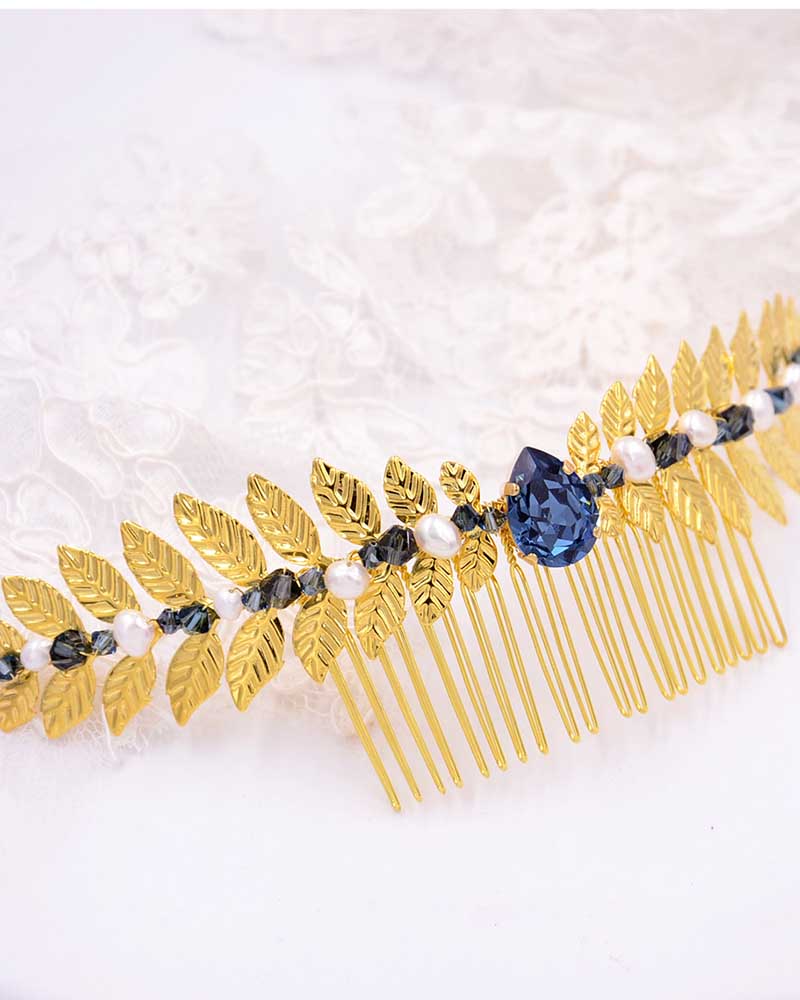 Peigne de mariée – modèle Caroline, création française Atelier Sarah Aime