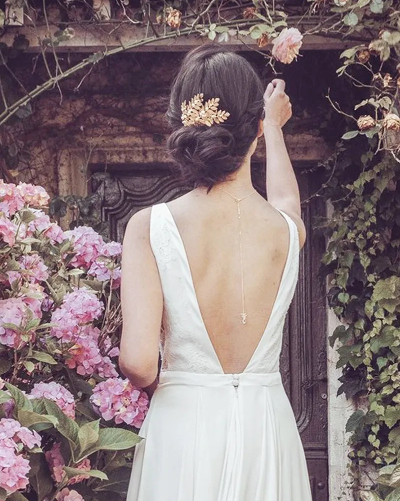 Peigne de mariée – modèle Héléna, création française Atelier Sarah Aime