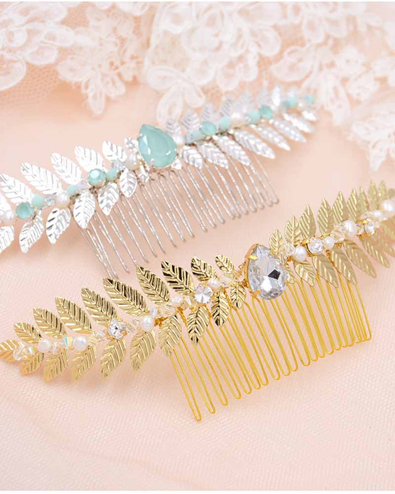 Peigne de mariée – modèle Caroline, création française Atelier Sarah Aime