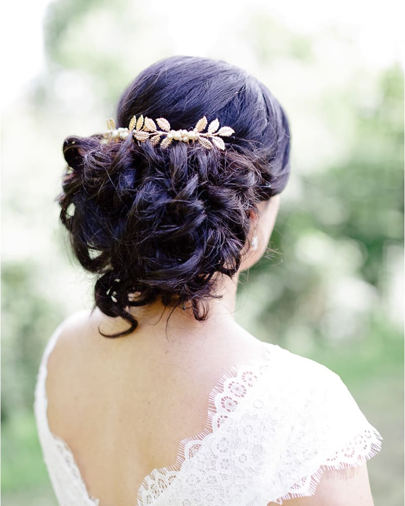 Peigne de mariée perlé – modèle Maiwen, création artisanale Atelier Sarah Aime

