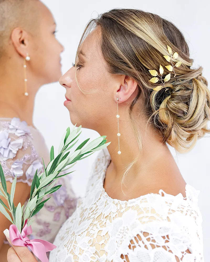 Pics à chignon mariage – modèle Lina x3, création artisanale Atelier Sarah Aime

