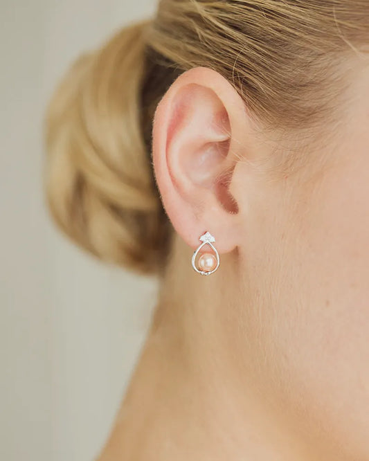 Boucles d’oreilles mariage perle sensé – bijou raffiné pour mariée
